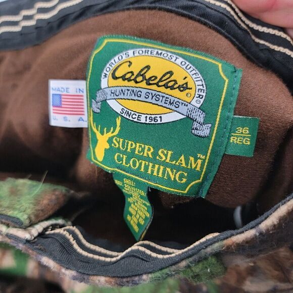 Vintage Cabela’s Super Slam Clothing Breakup Camo Hunting Pants Mens Size 36 USA - Picture 6 of 11
